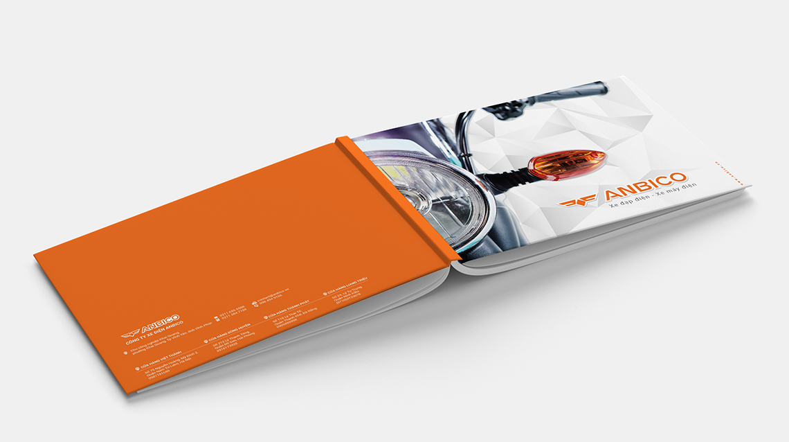 Anbico - Thiết kế catalogue doanh nghiệp xe đạp, xe máy điện Anbico